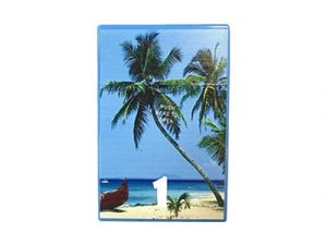 3117-D13 Plastic Cigarette Case, Beach Palms