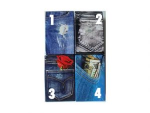 3116-JEANS Plastic Cigarette Case, Denim Jeans