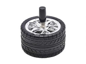 ASHSTIRE2 Black Rubber Tire Ashtray