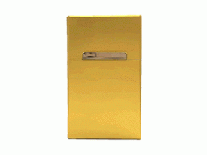 3119-FO Aluminum Flip Open Cigarette Case, Metallic