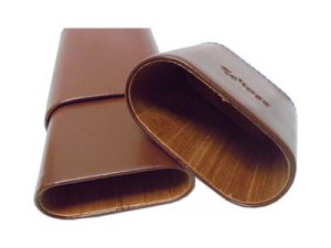 S3366BR Brown Leather Cigar Case